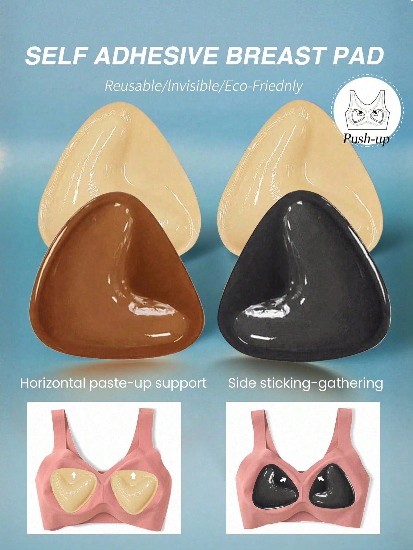 Strapless Bra Adhesive - 2 Stück wiederverwendbares, doppelseitig klebendes, unsichtbares